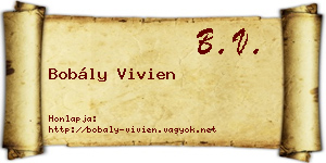 Bobály Vivien névjegykártya